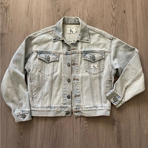 Vintage Calvin Klein denim jacket size petite - Picture 1 of 7